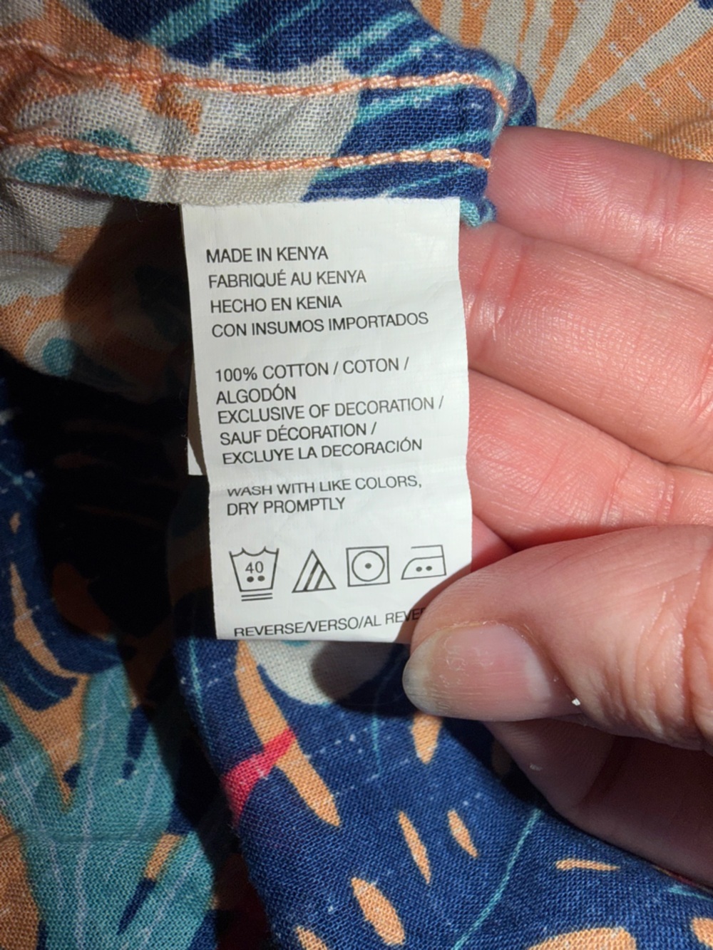Men's size 2X‎ izod saltwater Tropical Button-Down Hawaiian shirt 100% cotton - Picture 5 of 5